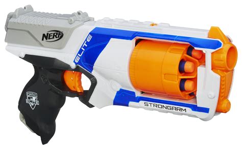 Power up the motor and unleash a hailstorm of rounds Attach reload canisters to the 2 tactical rails to keep backup firepower in reach. . Amazon nerf guns